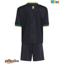 Camiseta Manchester United Tercera Equipación para niños 2025-26 manga corta (+ pantalones cortos)